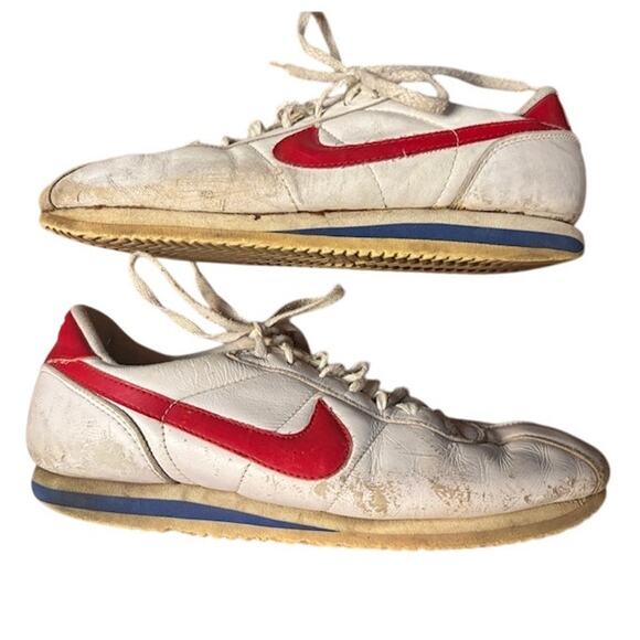 Vintage Nike Cortez sneakers 93-94 Forrest Gump white red and blue mens 10.5 VTG - Picture 4 of 14